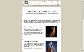 Fanciers Breeder Referral List - FBRL