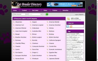 Cat Breeders Directory