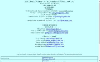 Australian Mist Cat Fanciers Association Inc - AMCFA